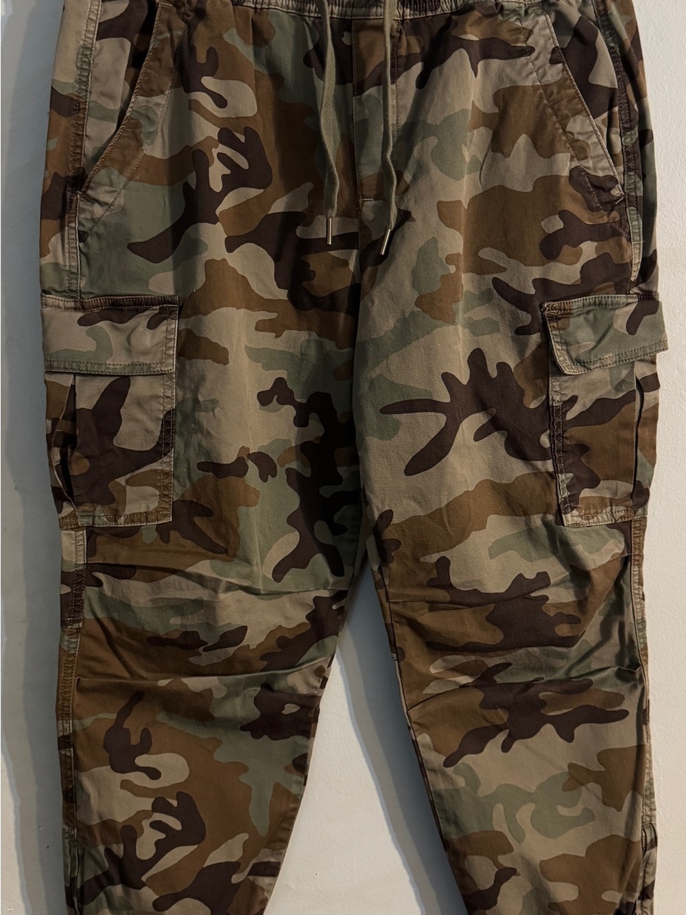 Women POLO RALPH LAUREN Camouflage Camo Jogger Pants-Woodland Print-Green Medium